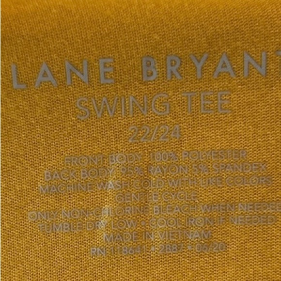 New Lane Bryan Swing Tee 22/24 Yellow Leopard Short Sleeve Tie Keyhole Neck NWT. - Picture 8 of 10
